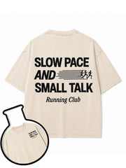 SLOW PACE AND SMALL TALK Running Club Washed T-Shirt
