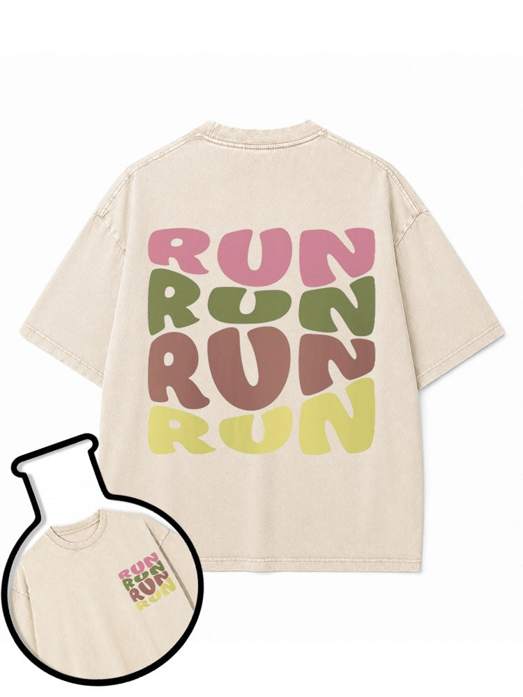 RUN RUN RUN Washed T-Shirt