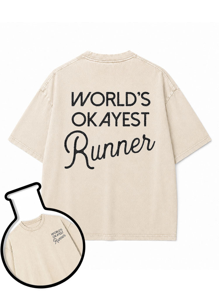 WORLD'S OKAYEST Runner Washed T-Shirt