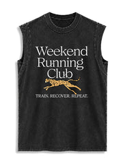 Weekend Running Club Vintage Washed Cotton Tank Top