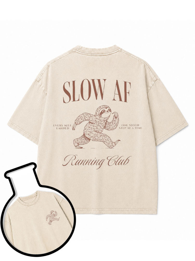 Slow AF Running Club Washed T-Shirt