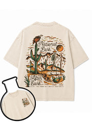 AFTER DARKENJOY THE VIEW BUT WATCH YOUR BACK Washed T-Shirt