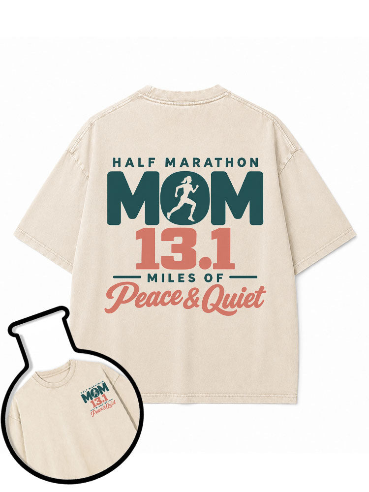 HALF MARATHON MOM 13.1 Washed T-Shirt