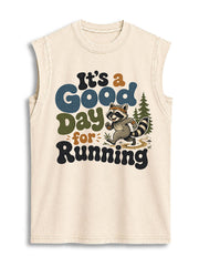 It’s a Good Day for Running Vintage Washed Cotton Tank Top