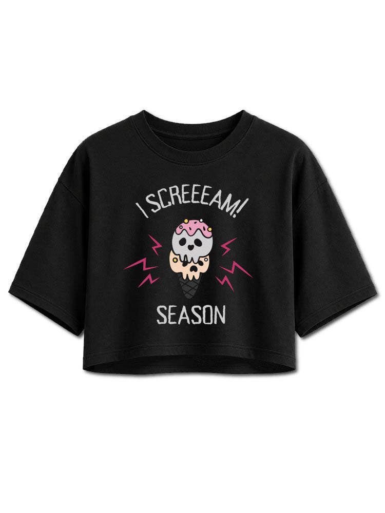 I SCREEEAM SEASON Crop Tops