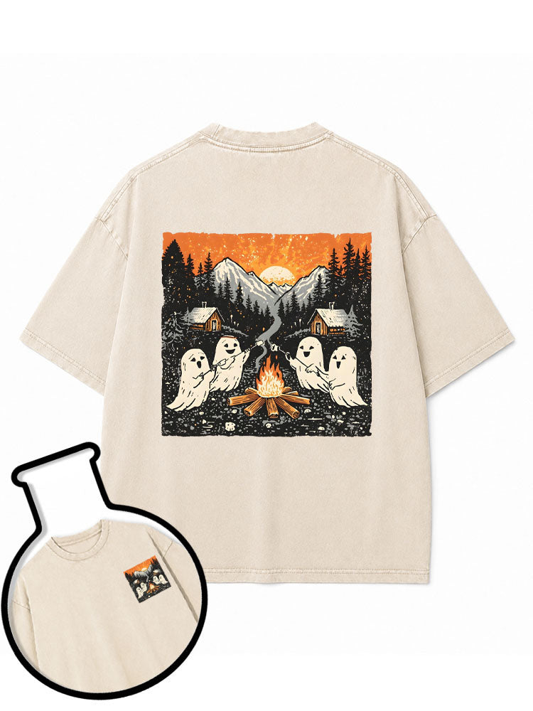 Halloween CAMP HIKING Washed T-Shirt
