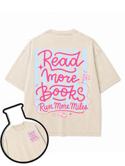 Read more books Run more miles Washed T-Shirt