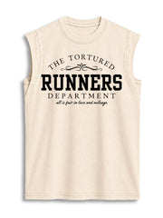 THE TORTURED RUNNERS DEPARTMENT ALL IS FAIR IN LOVE AND MILEAGE Vintage Washed Cotton Tank Top
