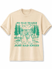 No Bad Trails Only Bad Knees Washed T-Shirt