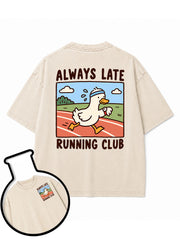 ALWAYS LATE RUNNING CLUB Washed T-Shirt