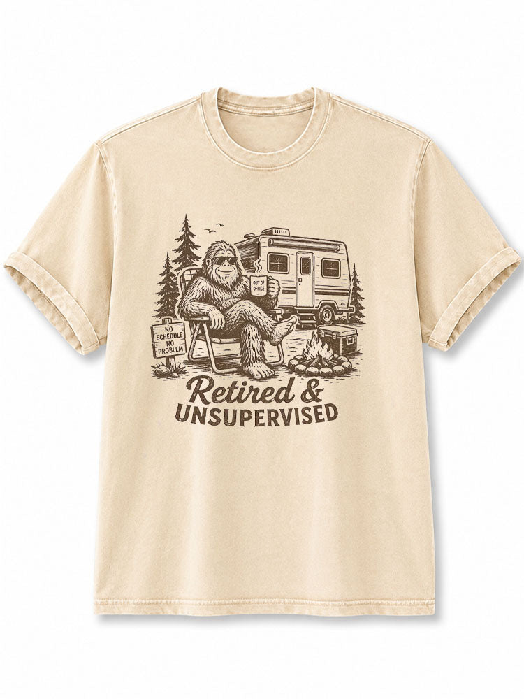Retired & Unsupervised Washed T-Shirt