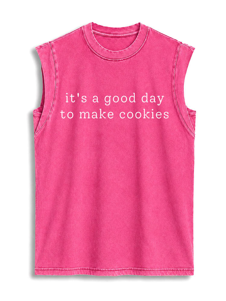 It's a Good Day To Make Cookie Vintage Washed Cotton Tank Top