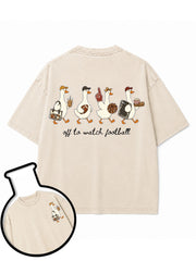 off to watch football Washed T-Shirt