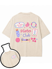 move breathe feel good PILATES CLUB Washed T-Shirt