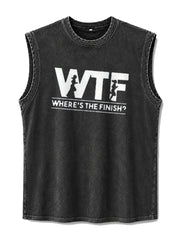 WTF Where's The Finish Washed Tank Top