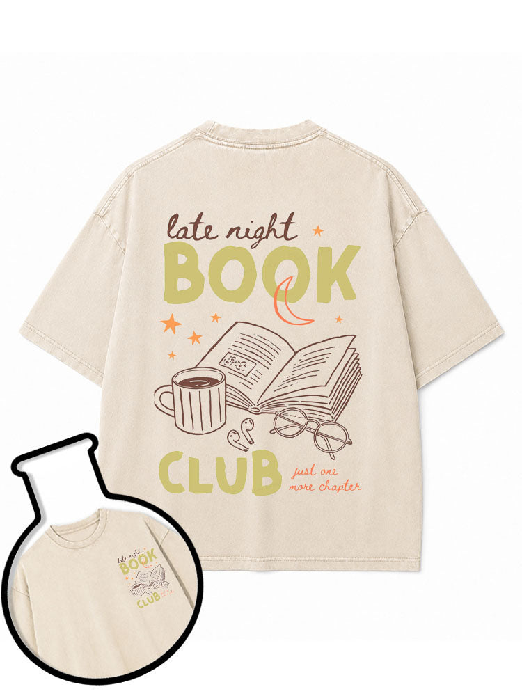 late night BOOK CLUB Washed T-Shirt
