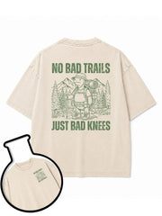 NO BAD TRAILS JUST BAD KNEES Washed T-Shirt