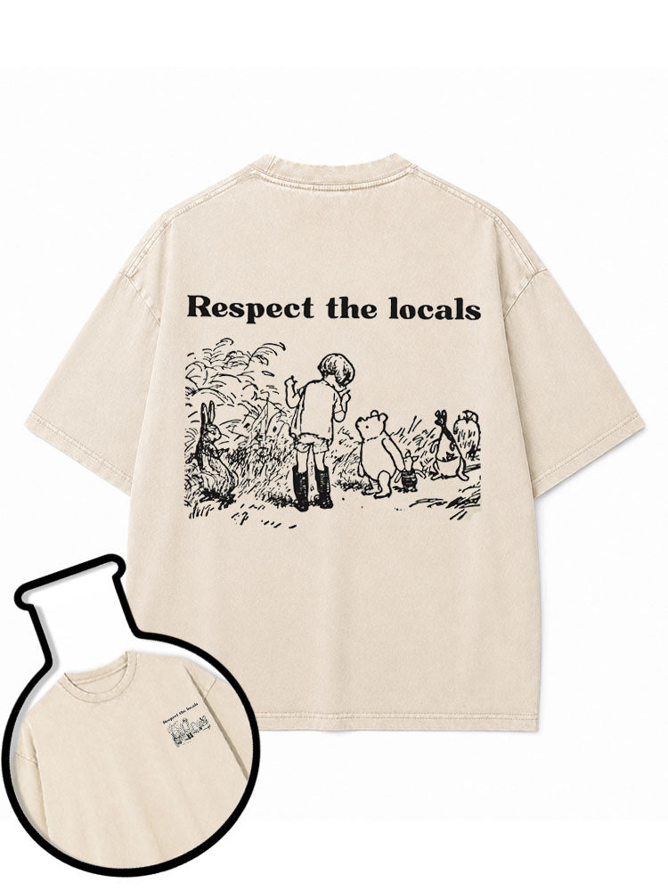 Respect the locals Washed T-Shirt