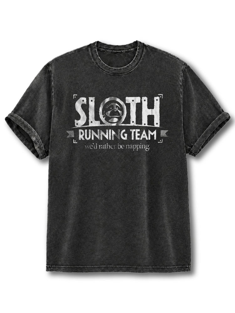 Sloth Running Team Washed T-Shirt