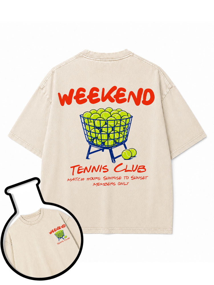 WEEKEND TENNIS CLUB  Washed T-Shirt