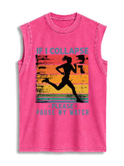 If Collapse Pause Watch Vintage Washed Cotton Tank Top
