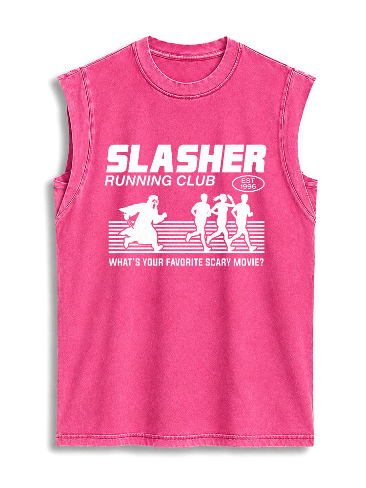 SLASHER RUNNING CLUB Vintage Washed Cotton Tank Top