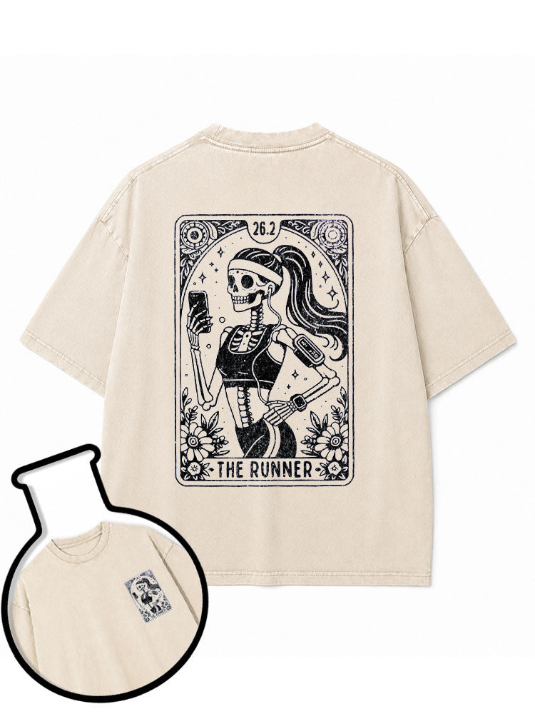 The Runner Tarot Card Washed T-Shirt
