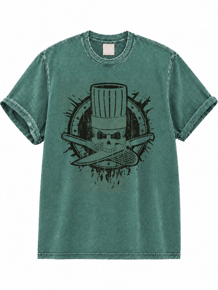 Chef Skull Washed T-Shirt