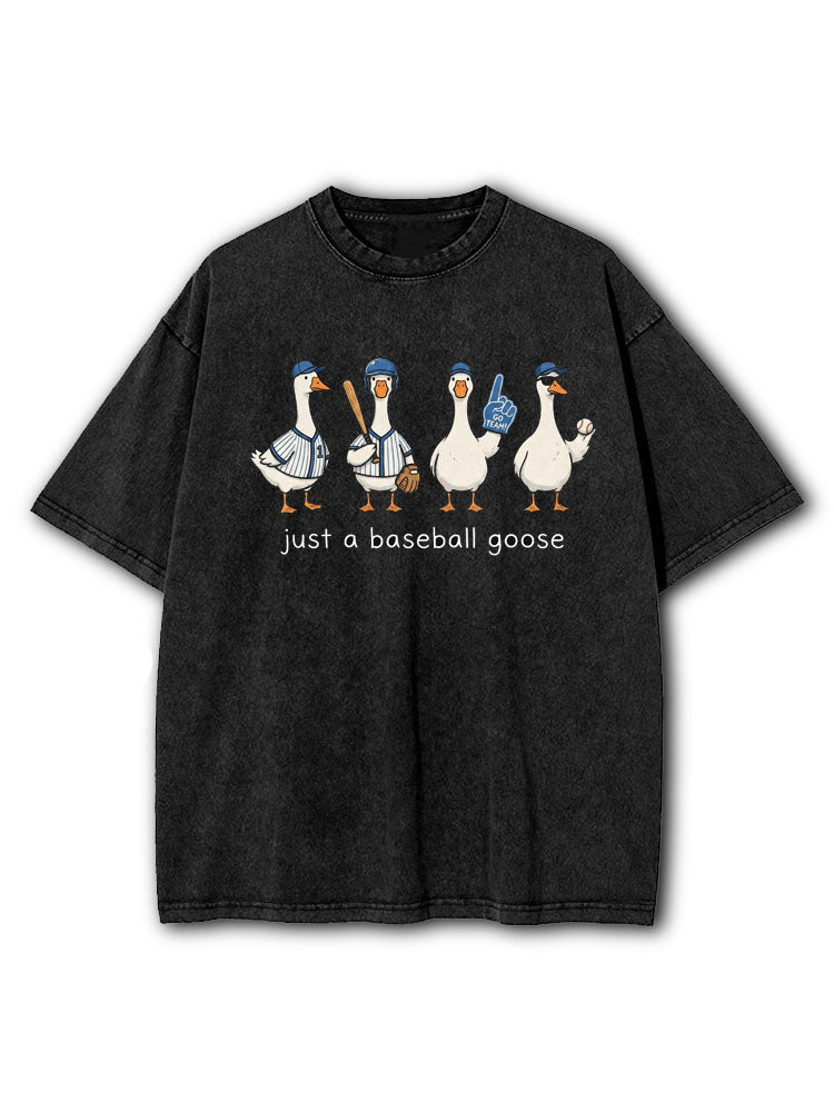 Just a Baseball Goose Washed T-Shirt