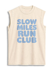 SLOW MILES RUN CLUB Vintage Washed Cotton Tank Top