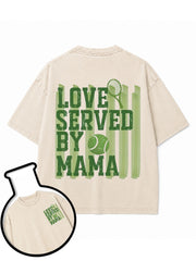 LOVE SERVED BY MAMA Washed T-Shirt