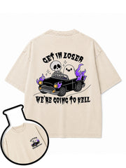 Get In Loser We're Going to Hell Washed T-Shirt