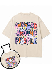 FRIENDLY TO GHOSTS Washed T-Shirt