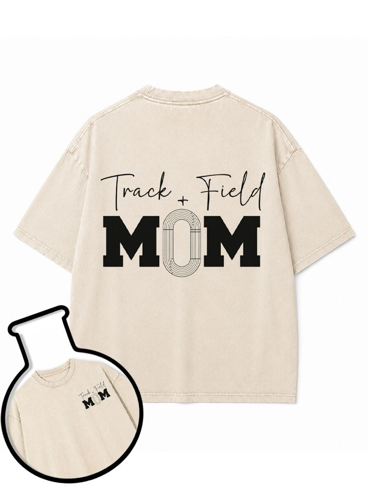 Track Field mom Washed T-Shirt