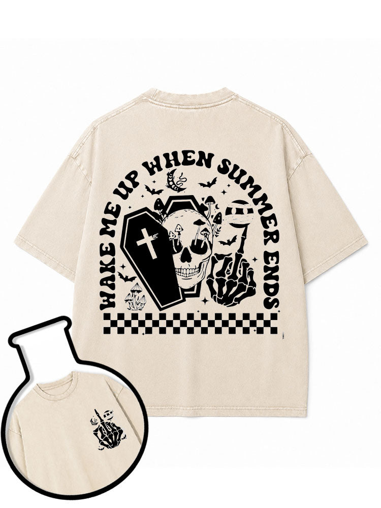 Wake Me Up When Summer Ends Washed T-Shirt