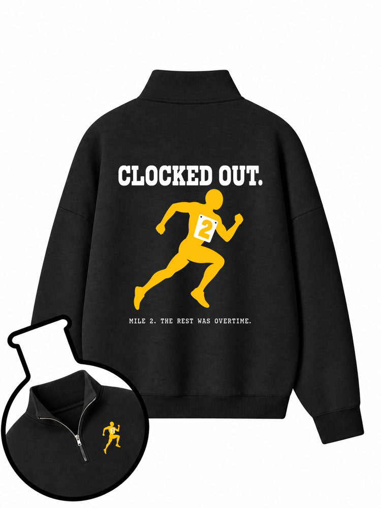 Clocked Out Half-Zip Fleece Pullover