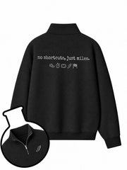 No Shortcuts Just Miles Half-Zip Fleece Pullover
