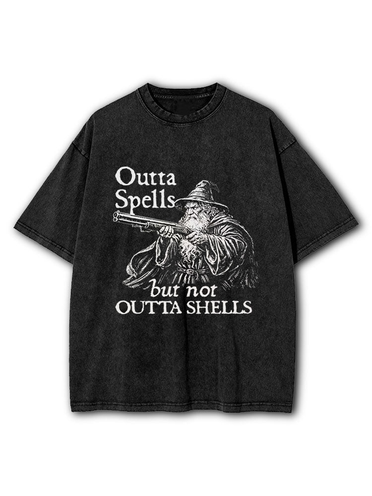 Outta Spells But Not Outta Shells Washed T-Shirt