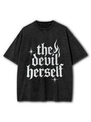 The devil herself Washed T-Shirt