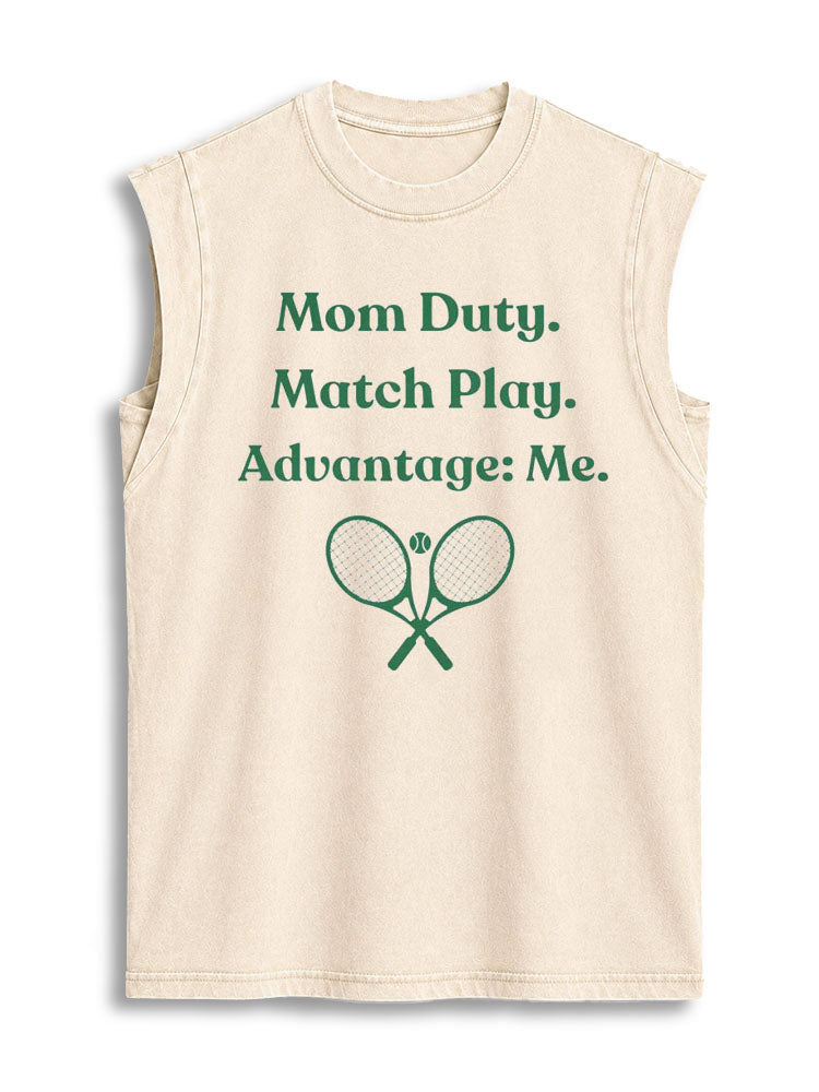 MOM DUTY MATCH PLAY ADVANTAGE ME Vintage Washed Cotton Tank Top