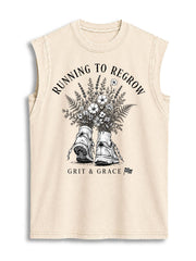 Running To Regrow Vintage Washed Cotton Tank Top