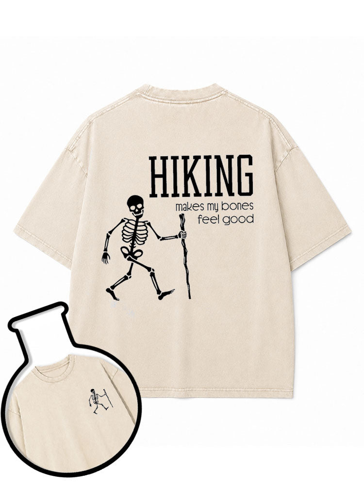 HIKING makes my bones feel good Washed T-Shirt
