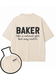 BAKER like a normal girl but way cooler Washed T-Shirt