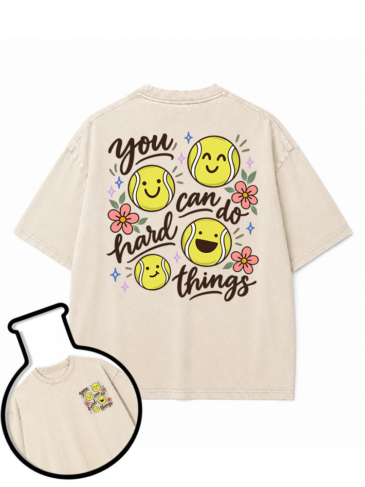 you can do hard things Washed T-Shirt