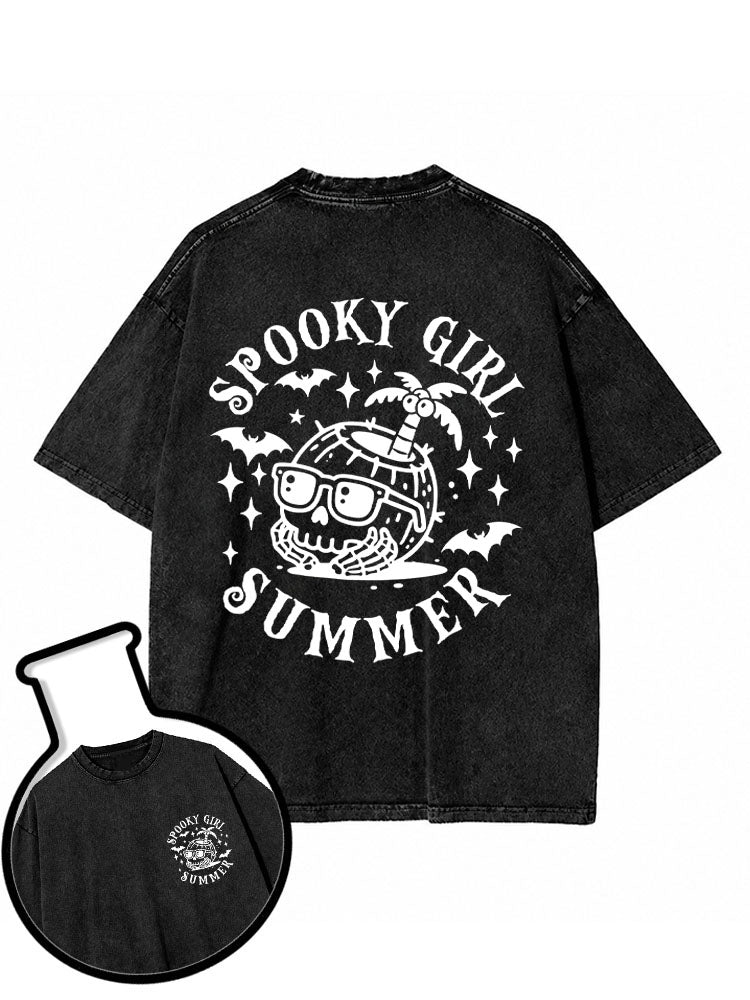 Spooky Girl Summer Washed T-Shirt