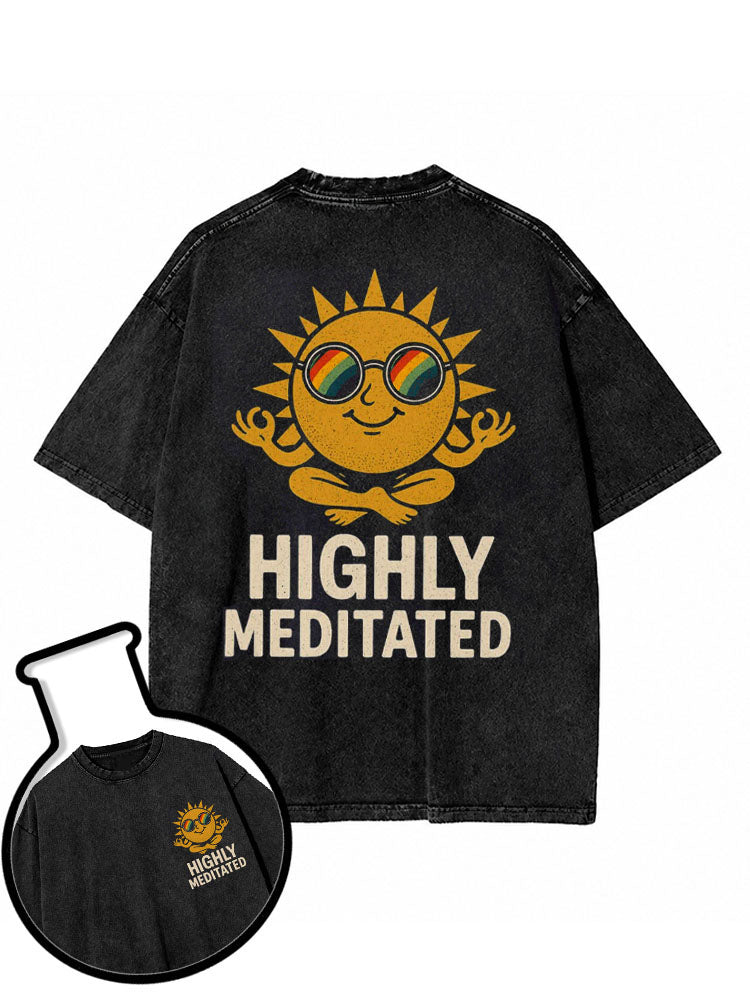 HIGHLY MEDITATED Washed T-Shirt