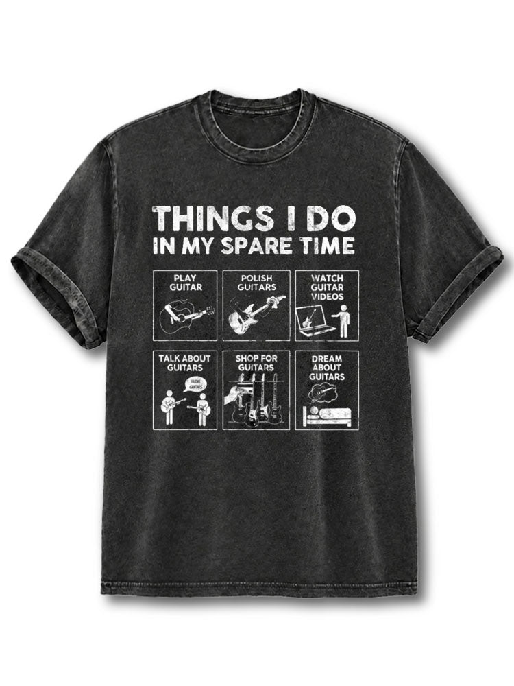 Things I Do in My Spare Time Washed T-Shirt