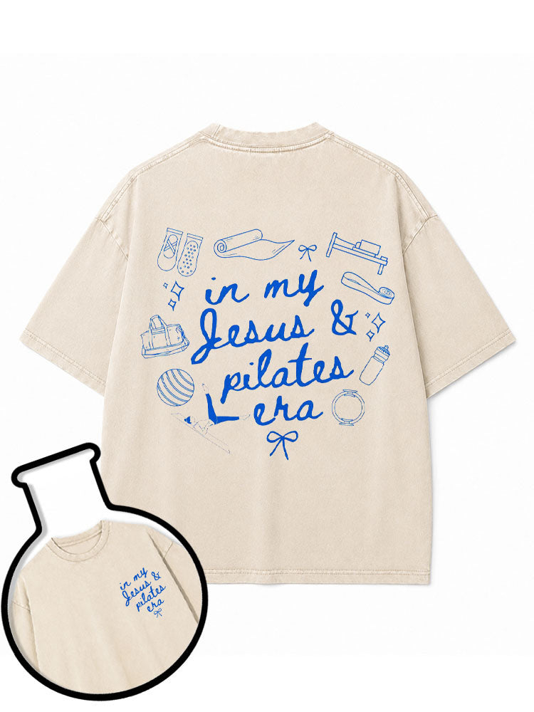 IN MY JESUS & PILATES ERA Washed T-Shirt