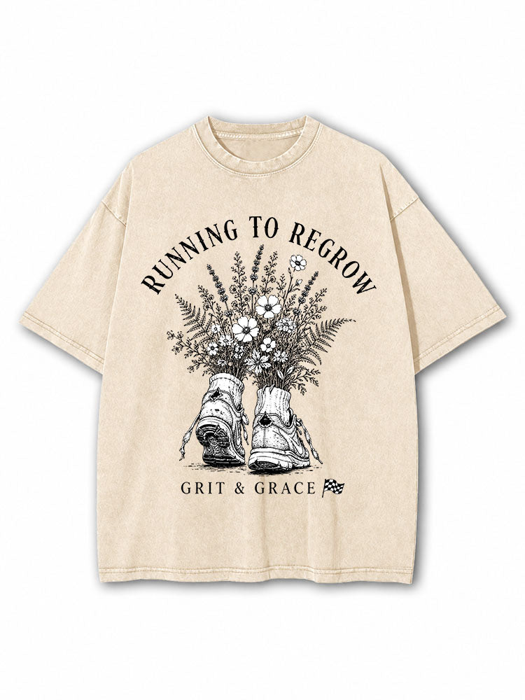Running To Regrow Washed T-Shirt