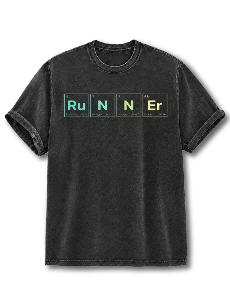 Runner Periodic Table Washed T-Shirt